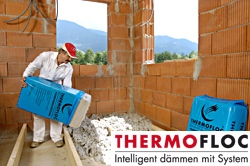 Thermofloc isolant naturel en cellulose chez morphomat Tournai